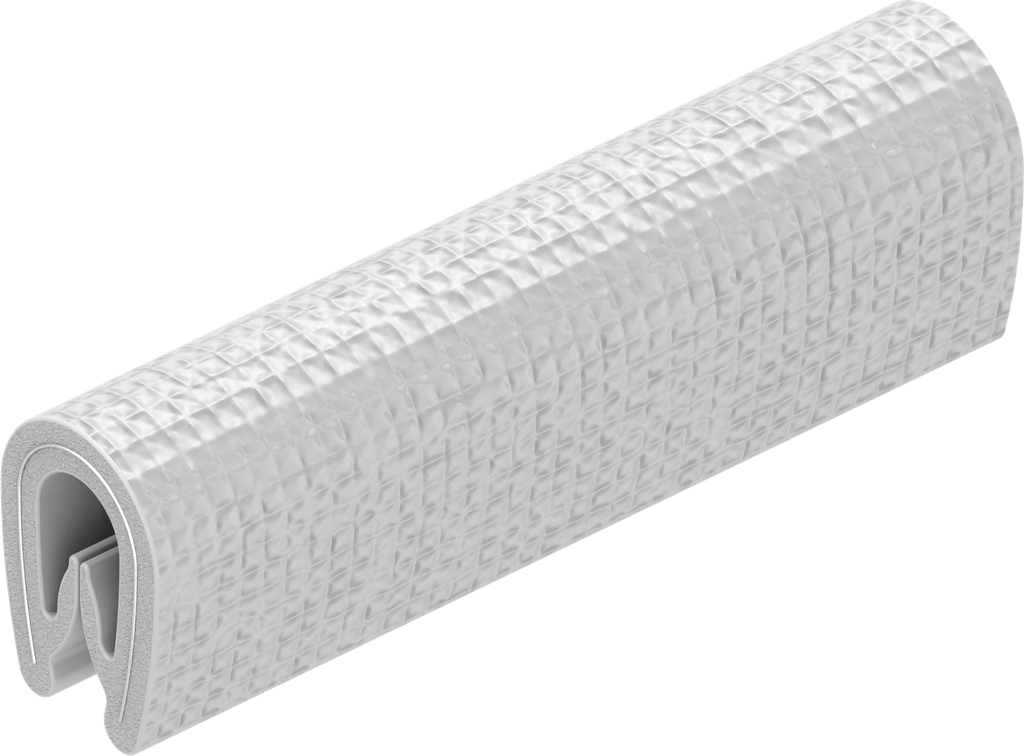 bordure de protection à clipser, PVC 70 ± 5 Shore A gris blanc; 1010-04-01